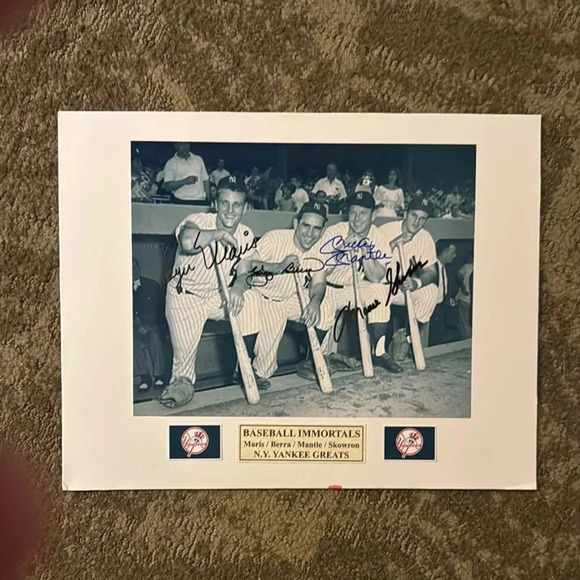Baseball Immortals Signed Photo - Yankees